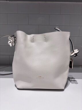 COACH Durby Crossbody Flower Bag Pebbled Leather